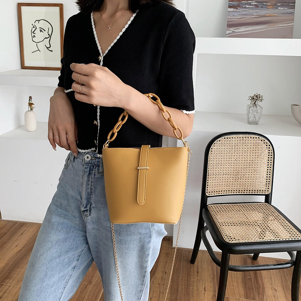 Fashion Bucket  Bag PU Leather
