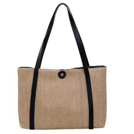Weaving Hasp Pure Color Women Bag