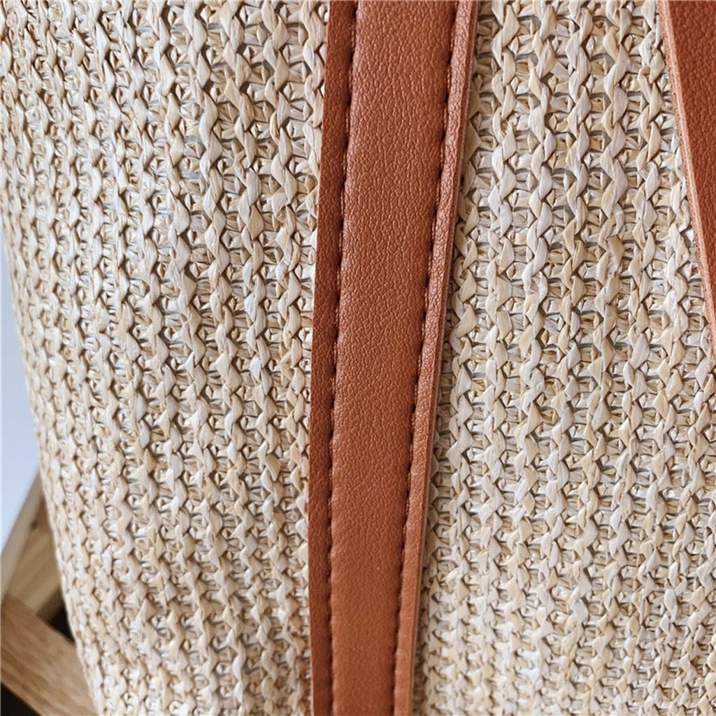 Weaving Hasp Pure Color Women Bag