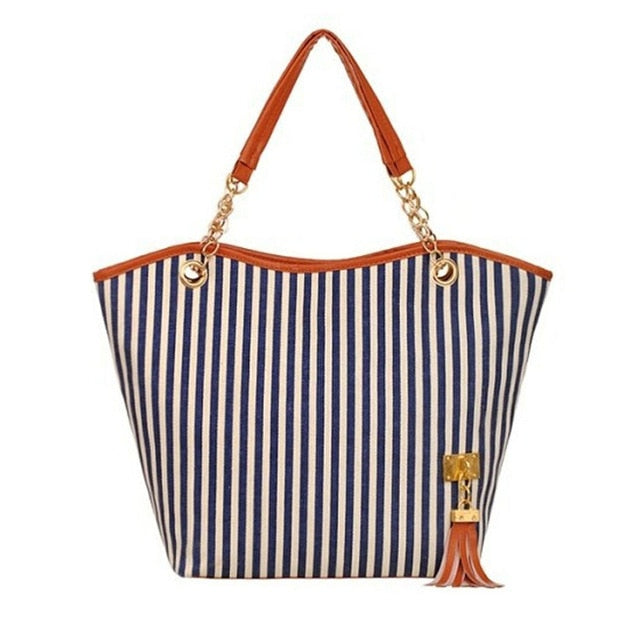 Stripe  Fashion Tote Bags