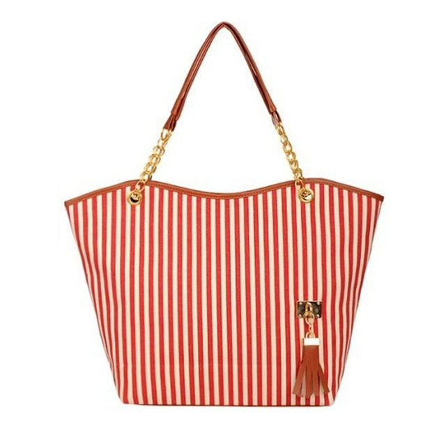 Stripe  Fashion Tote Bags
